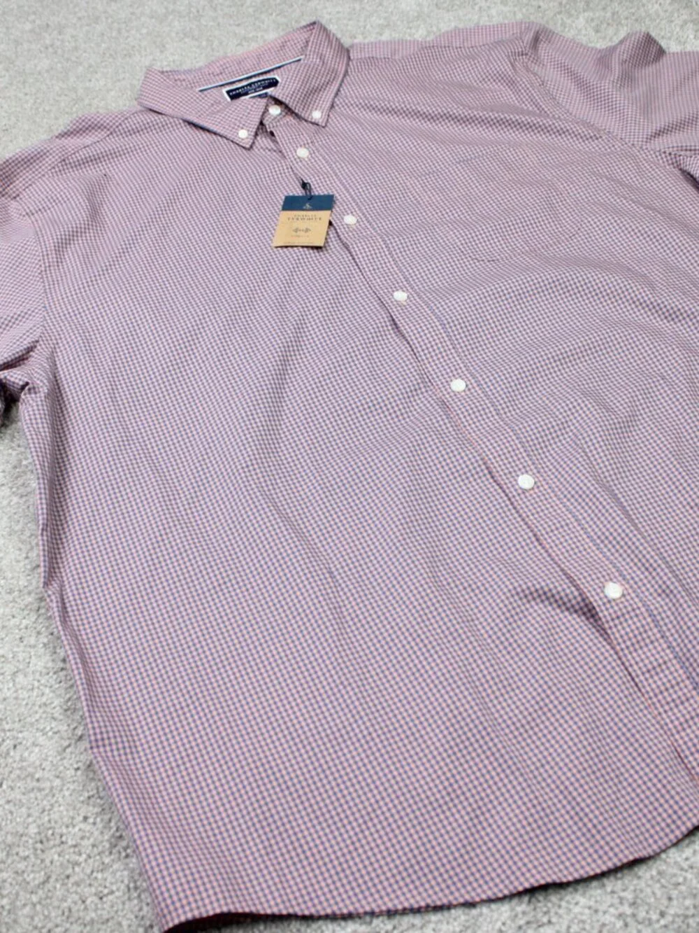 Charles Tyrwhitt Stretch Shirt NWT Mens 3XL Pink/Blue Non-Iron Classic Fit S/S
